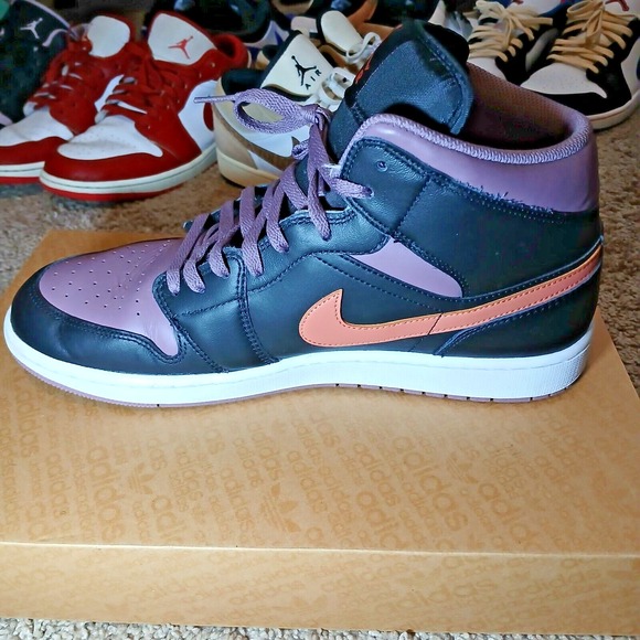 Nike Mens Air Jordan 1 Mid SE FB9911-008 Black Basketball Shoes Sneakers Sz 13 - Picture 14 of 16